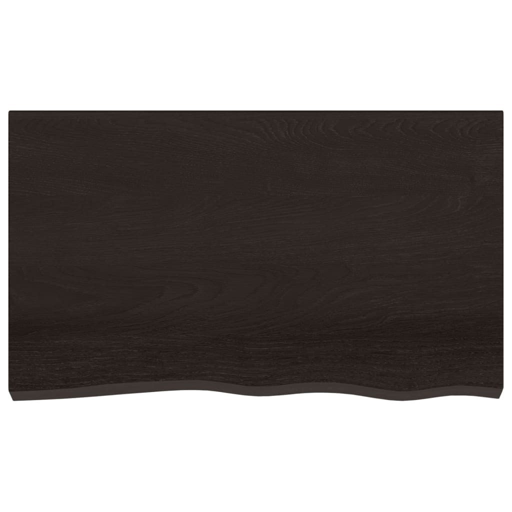 Kupaonska radna ploča tamnosmeđa 100x60x(2-4) cm tretirano drvo