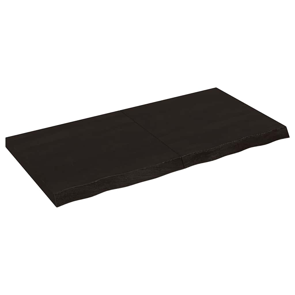 Kupaonska radna ploča tamnosmeđa 120x60x(2-6) cm tretirano drvo