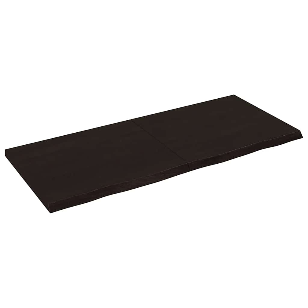 Kupaonska radna ploča tamnosmeđa 140x60x(2-4) cm tretirano drvo