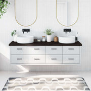 Kupaonska radna ploča tamnosmeđa 180x50x(2-6) cm tretirano drvo