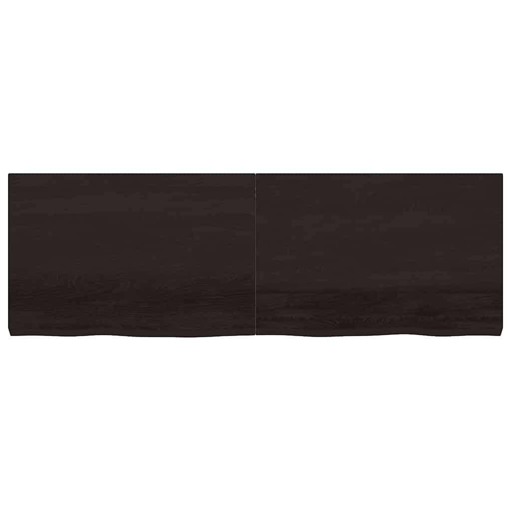 Kupaonska radna ploča tamnosmeđa 180x60x(2-6) cm tretirano drvo