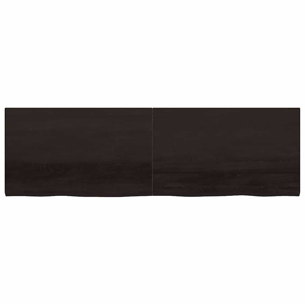Kupaonska radna ploča tamnosmeđa 200x60x(2-4) cm tretirano drvo