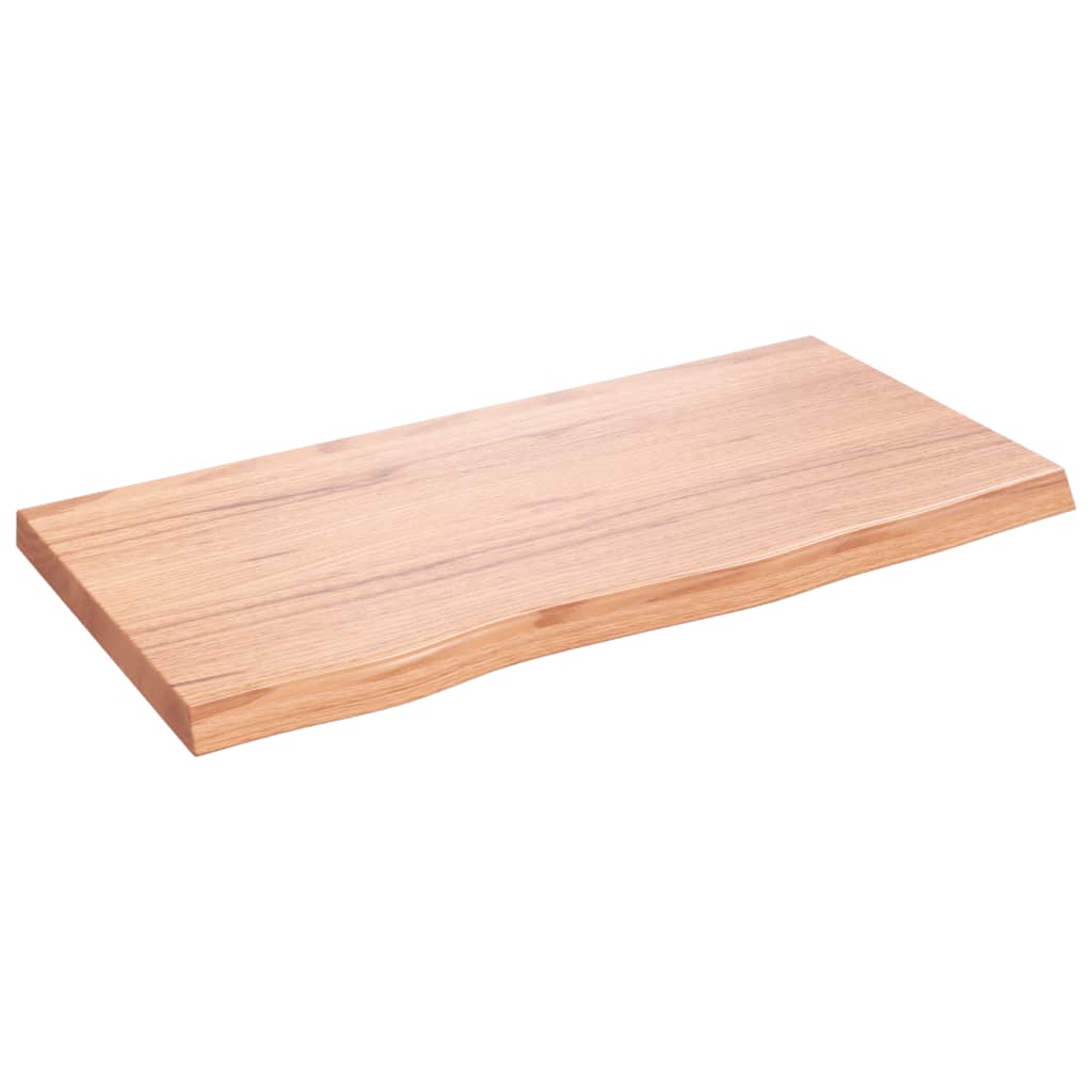 Stolna ploča svjetlosmeđa 80x40x(2-4) cm tretirana hrastovina
