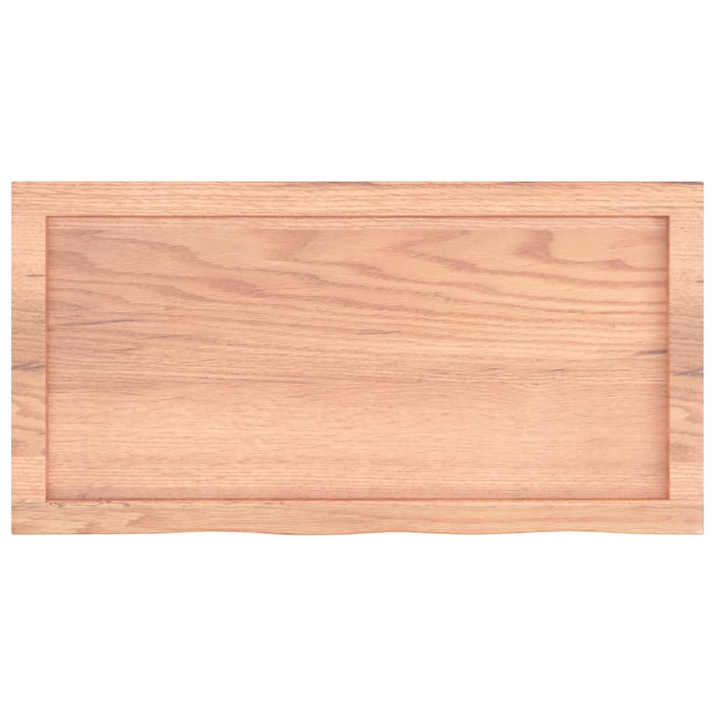 Stolna ploča svjetlosmeđa 80x40x(2-4) cm tretirana hrastovina