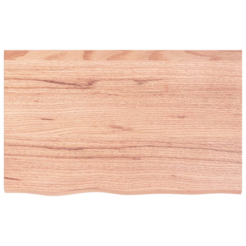 Stolna ploča svjetlosmeđa 80x50x(2-6) cm tretirana hrastovina