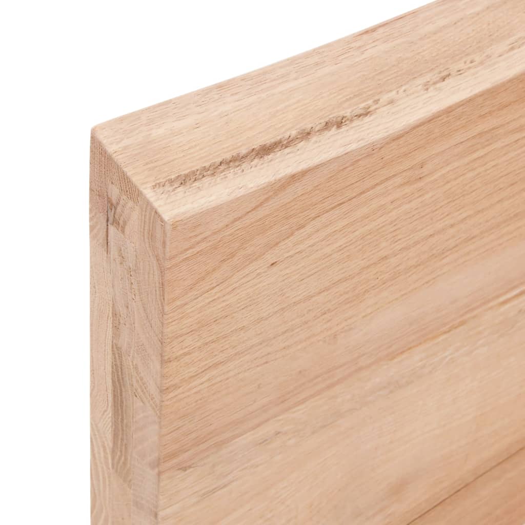 Stolna ploča svjetlosmeđa 80x50x(2-6) cm tretirana hrastovina