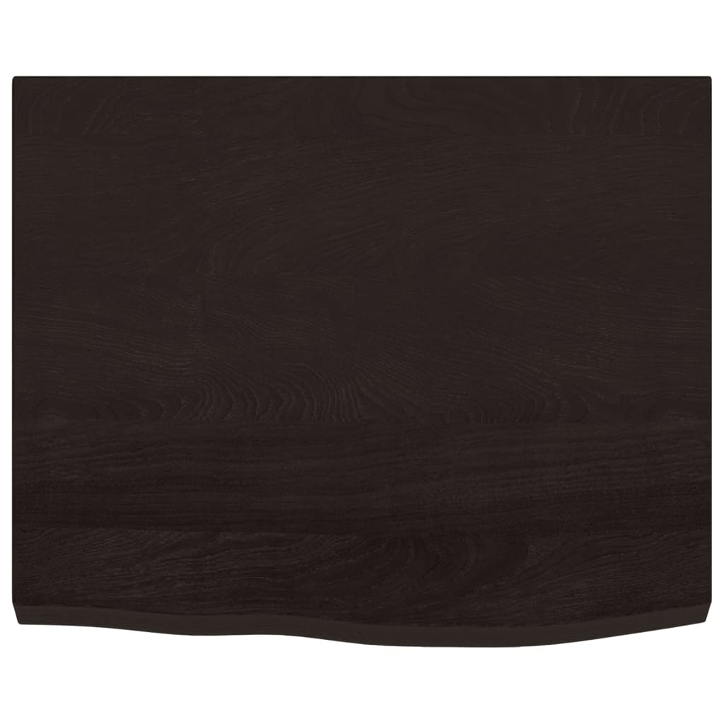 Stolna ploča tamnosmeđa 60x50x(2-4) cm obrađena masivna hrast