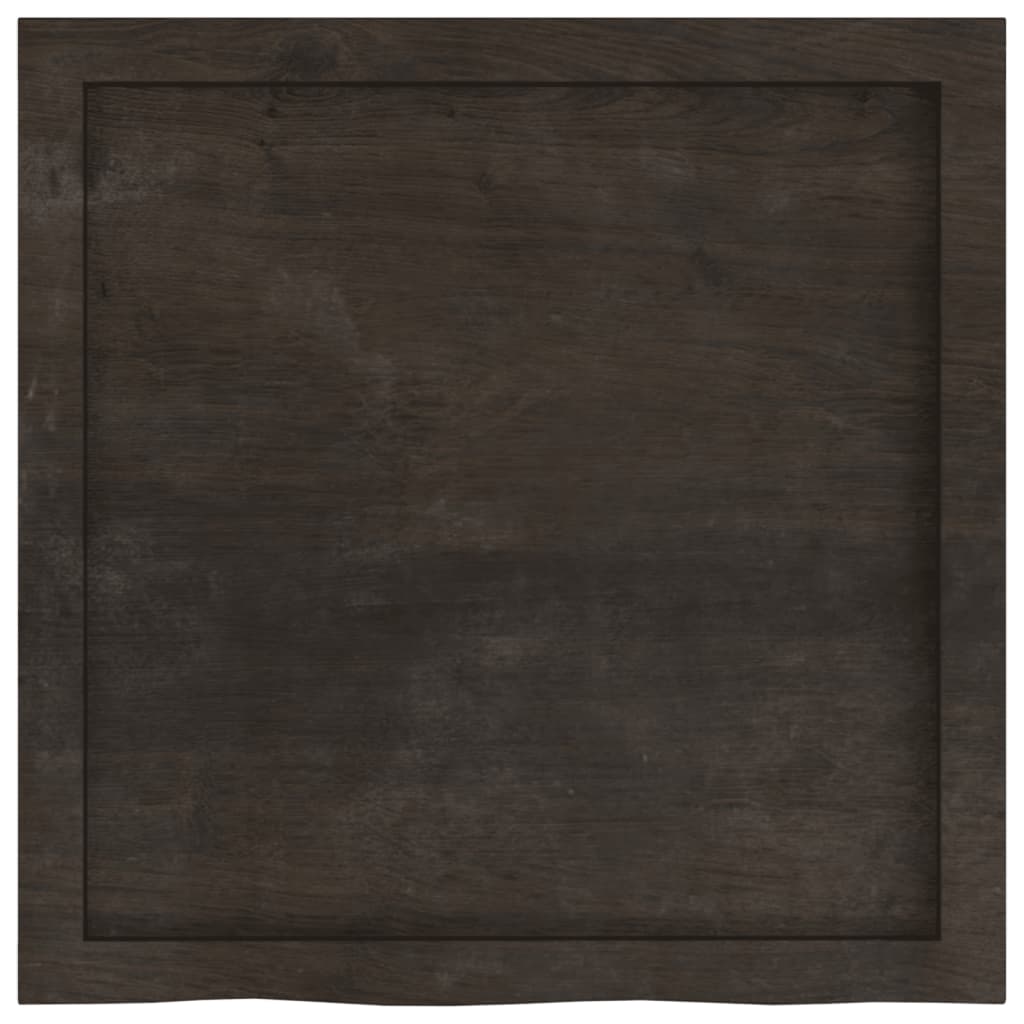 Stolna ploča tamnosmeđa 60x60x(2-4) cm obrađena masivna hrast