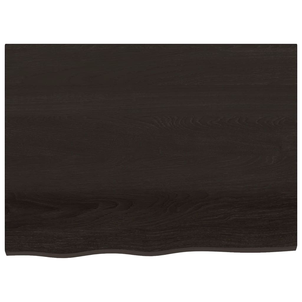 Stolna ploča tamnosmeđa 80x60x(2-6) cm obrađena masivna hrast