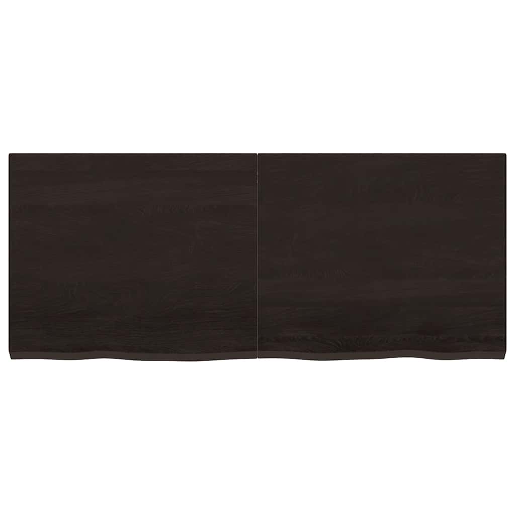 Stolna ploča tamnosmeđa 120x50x(2-4) cm obrađena masivna hrast
