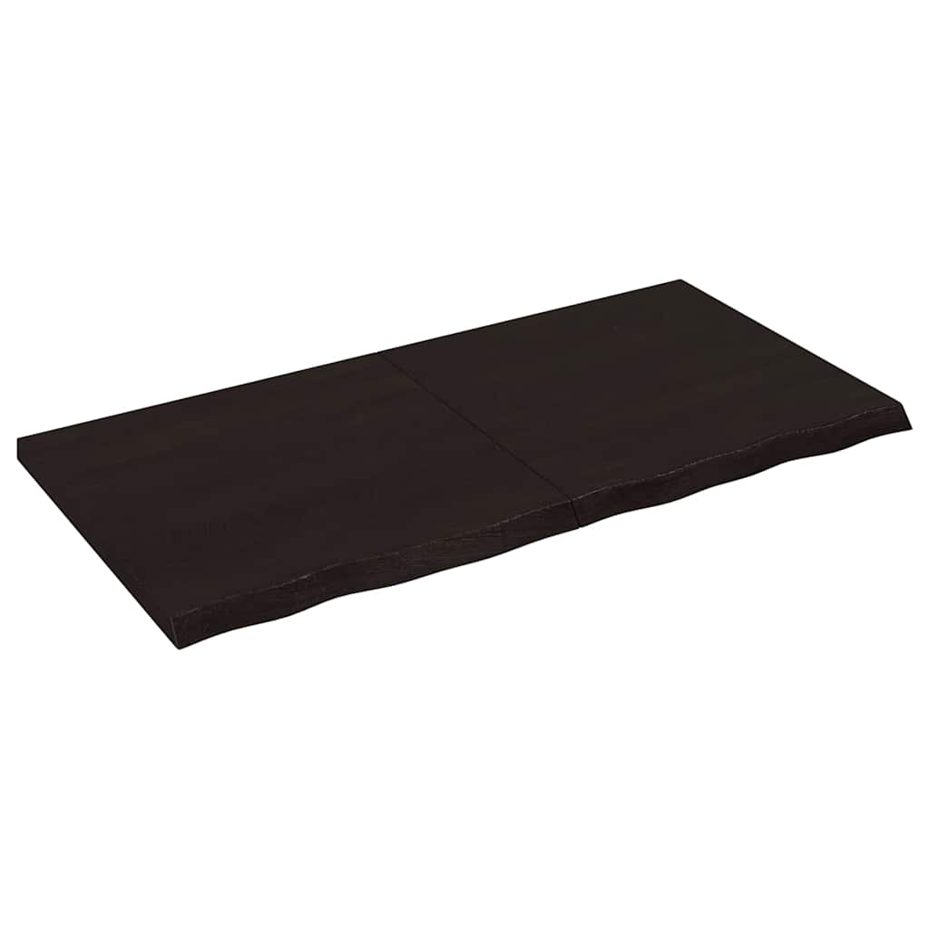 Stolna ploča tamnosmeđa 120x60x(2-4) cm obrađena masivna hrast