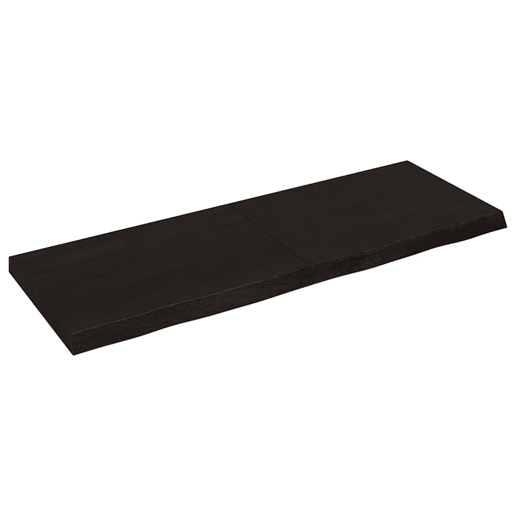 Stolna ploča tamnosmeđa 140x50x(2-6) cm tretirana hrastovina