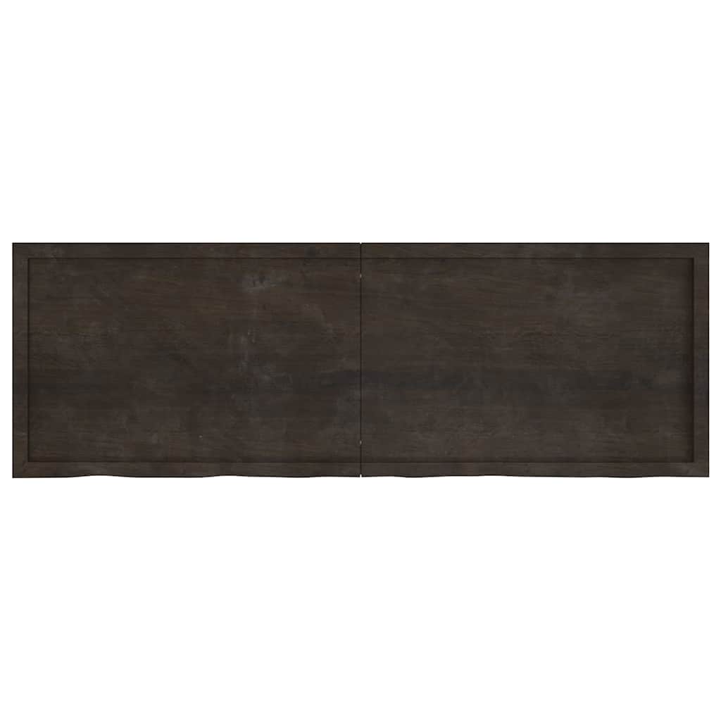 Stolna ploča tamnosmeđa 180x60x(2-4) cm obrađena masivna hrast