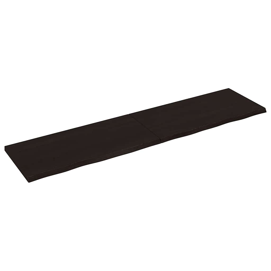 Stolna ploča tamnosmeđa 200x50x(2-4) cm obrađena masivna hrast