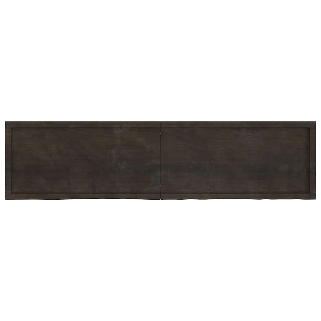 Stolna ploča tamnosmeđa 200x50x(2-4) cm obrađena masivna hrast
