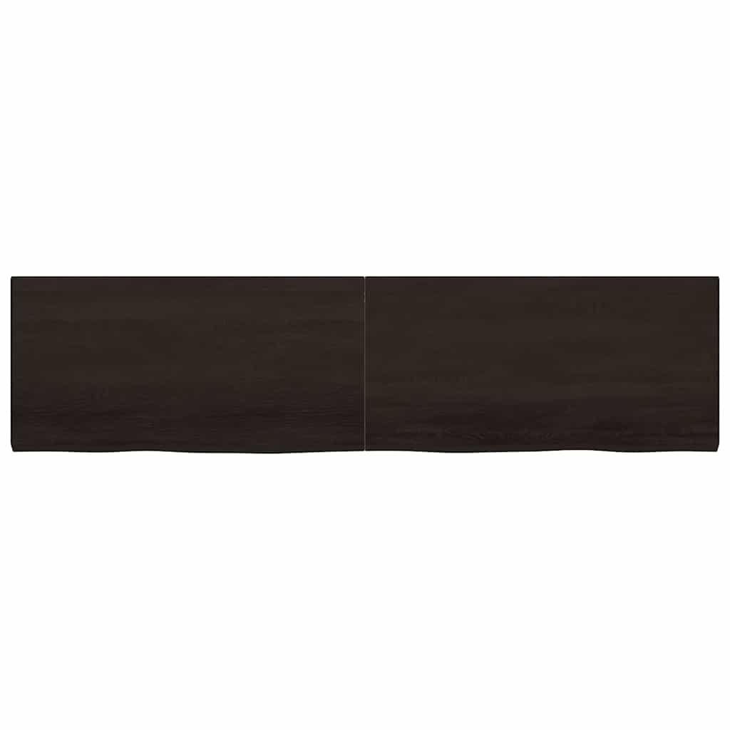 Stolna ploča tamnosmeđa 200x50x(2-4) cm obrađena masivna hrast