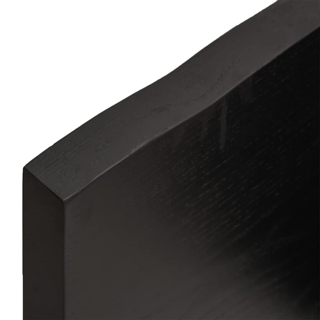 Stolna ploča tamnosmeđa 200x50x(2-4) cm obrađena masivna hrast