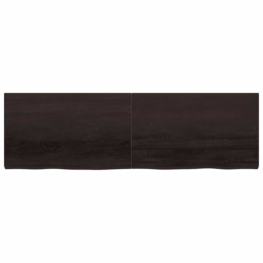 Stolna ploča tamnosmeđa 200x60x(2-6) cm obrađena masivna hrast