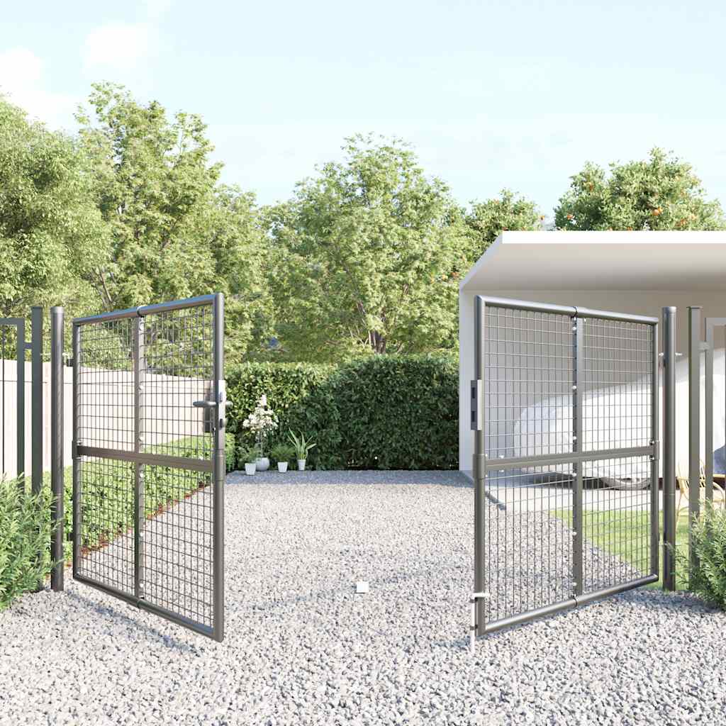 Mrežasta vrtna vrata antracit 300x125 cm pocinčani čelik