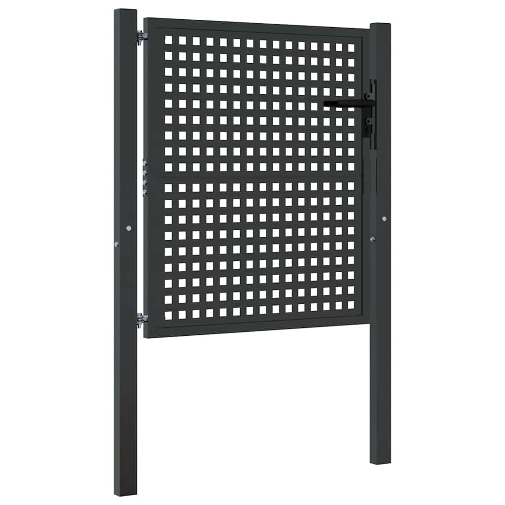 Vrtna vrata antracit 100x100 cm čelik