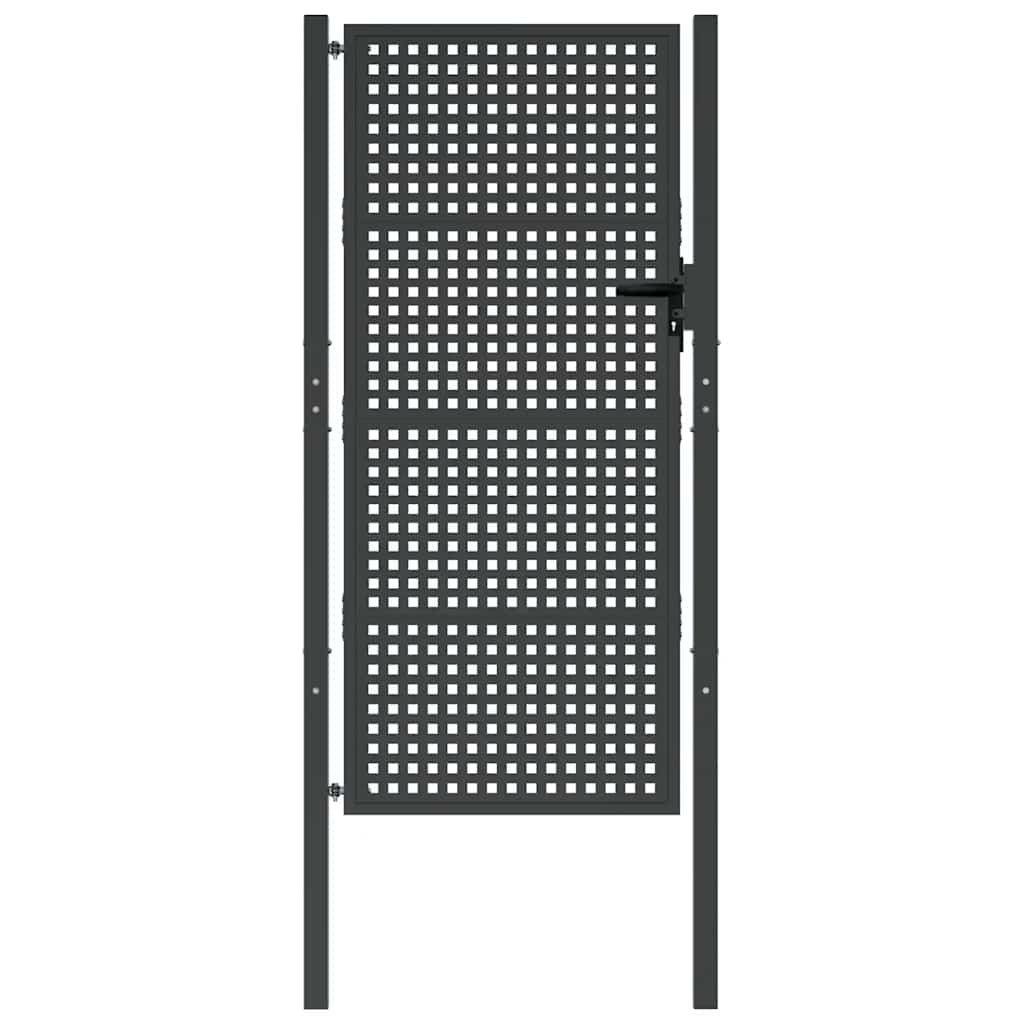 Vrtna vrata antracit 100x200 cm čelik