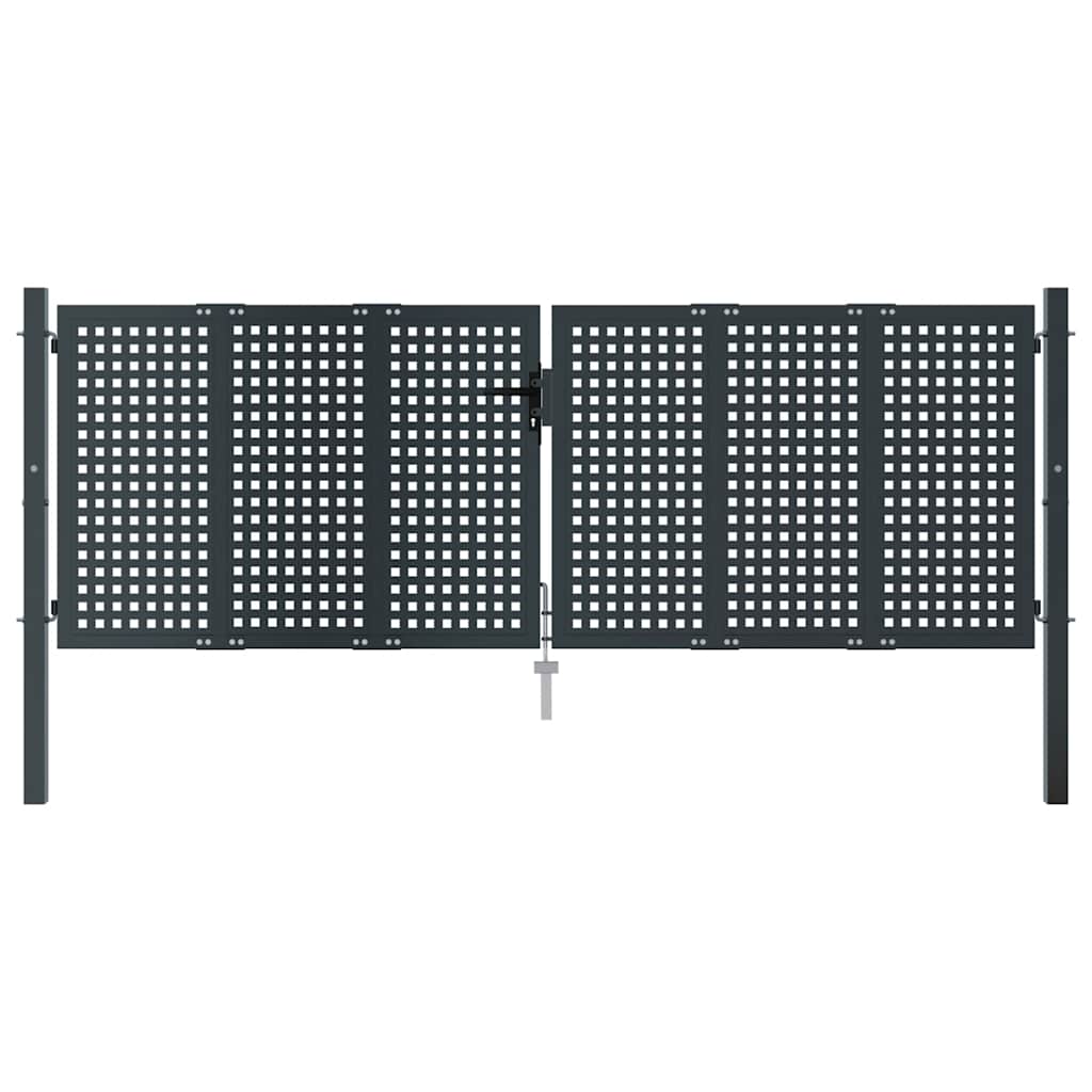 Vrtna vrata antracit boje 300x75 cm čelik