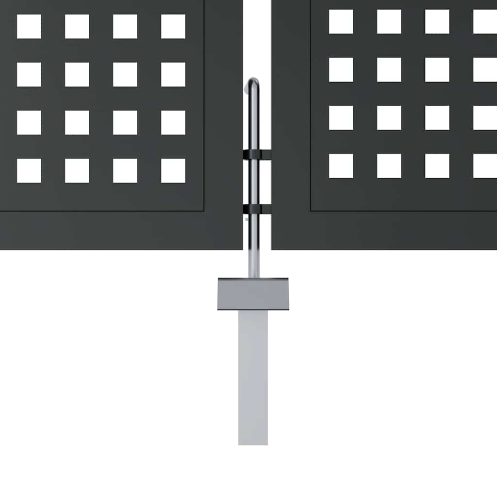 Vrtna vrata antracit boje 300x75 cm čelik