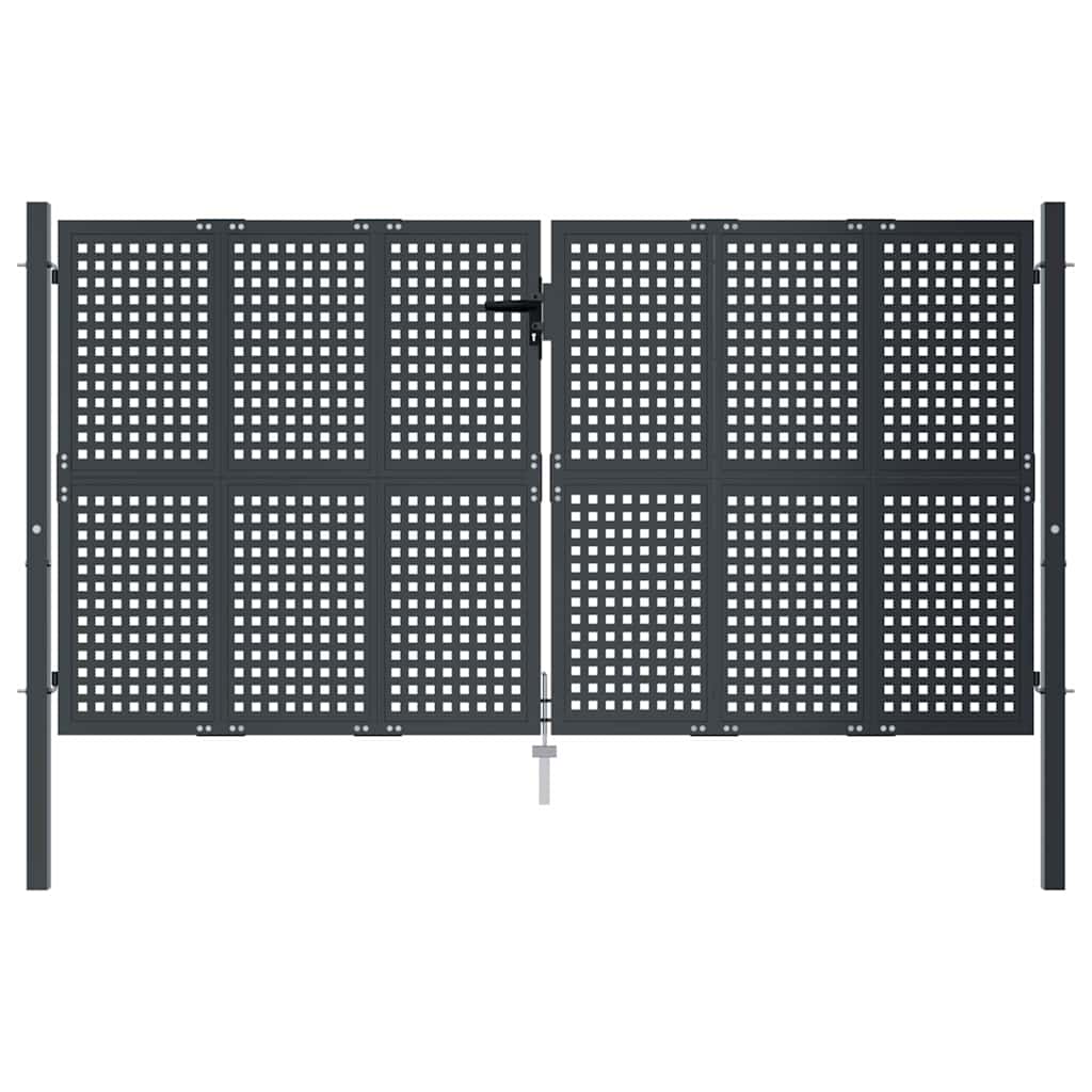 Vrtna vrata antracit boje 300x150 cm čelik