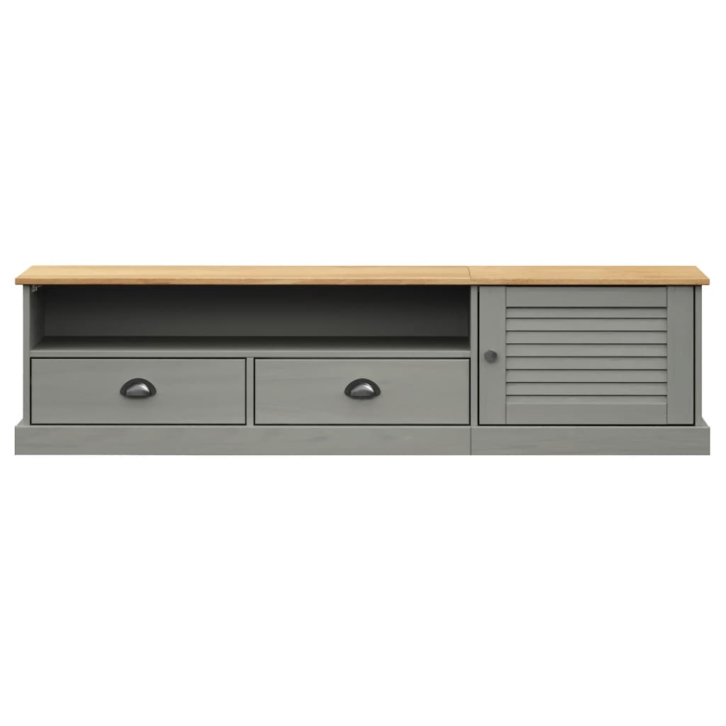 TV ormarić VIGO sivi 156 x 40 x 40 cm od masivne borovine