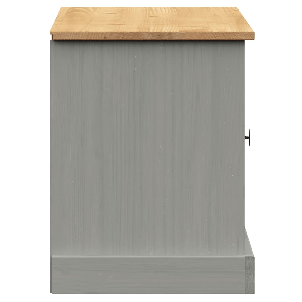 Klupa za cipele VIGO siva 106 x 35 x 45 cm od masivne borovine