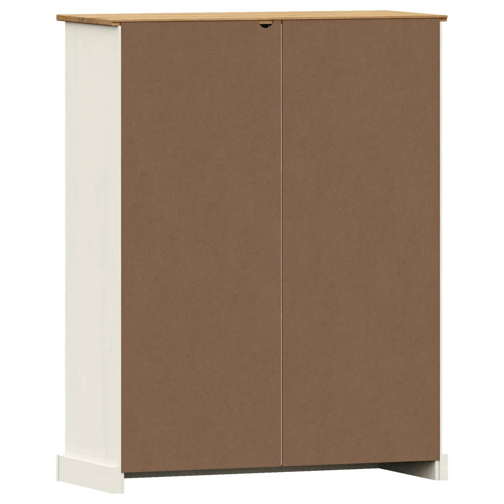 Regal za knjige VIGO bijeli 90x35x114,5 cm od masivne borovine
