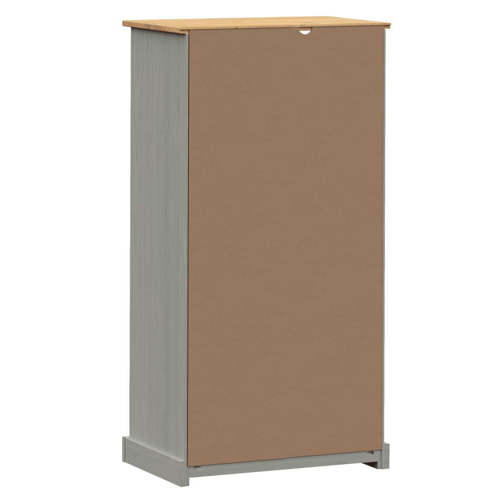Regal za knjige VIGO sivi 60x35x114,5 cm od masivne borovine