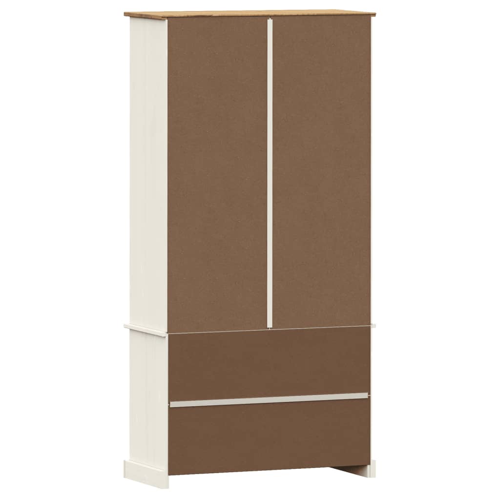 Vitrina sa staklom VIGO bijela 85x35x170 cm od masivne borovine
