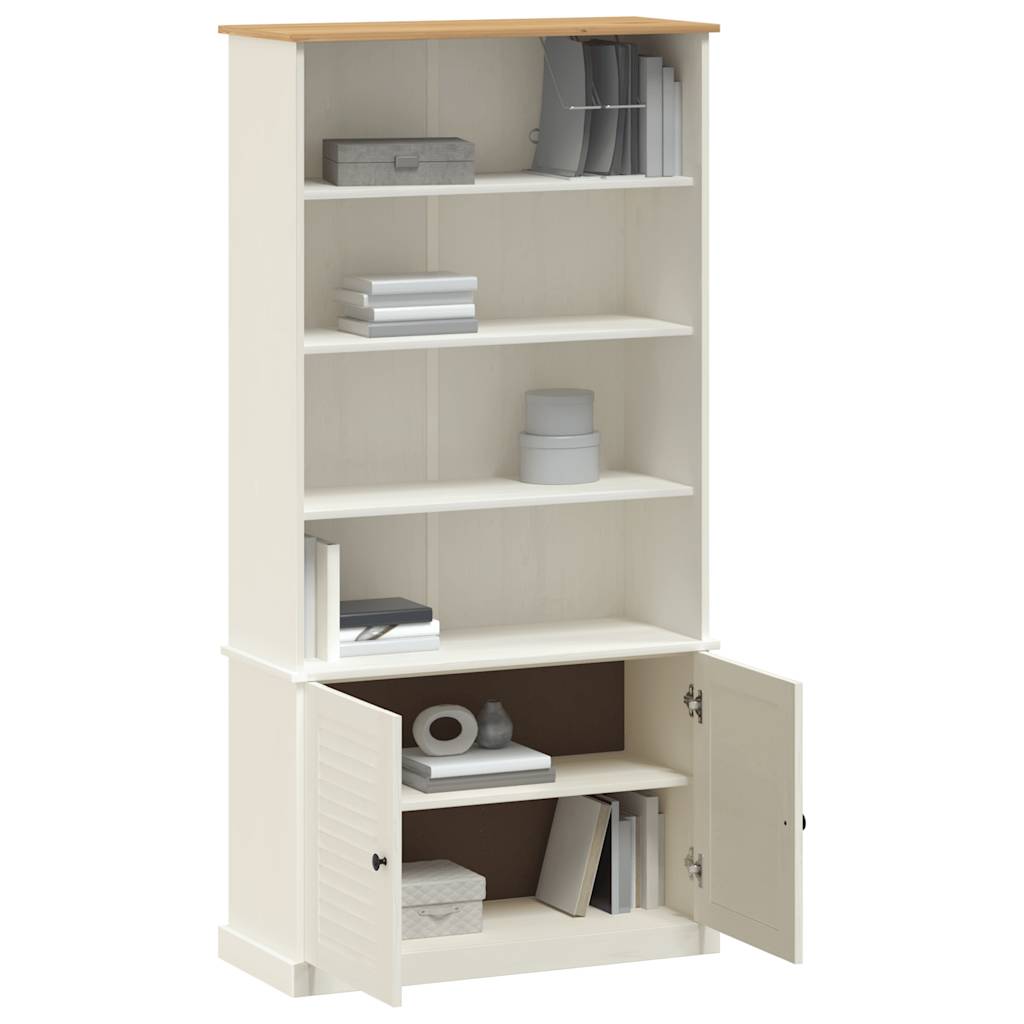 Regal za knjige VIGO bijeli 85x35x170 cm od masivne borovine