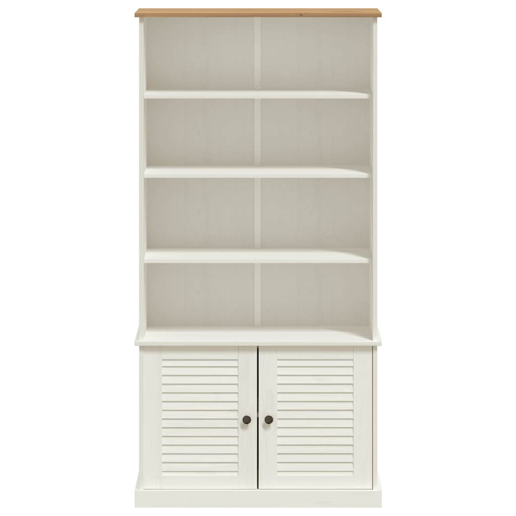 Regal za knjige VIGO bijeli 85x35x170 cm od masivne borovine
