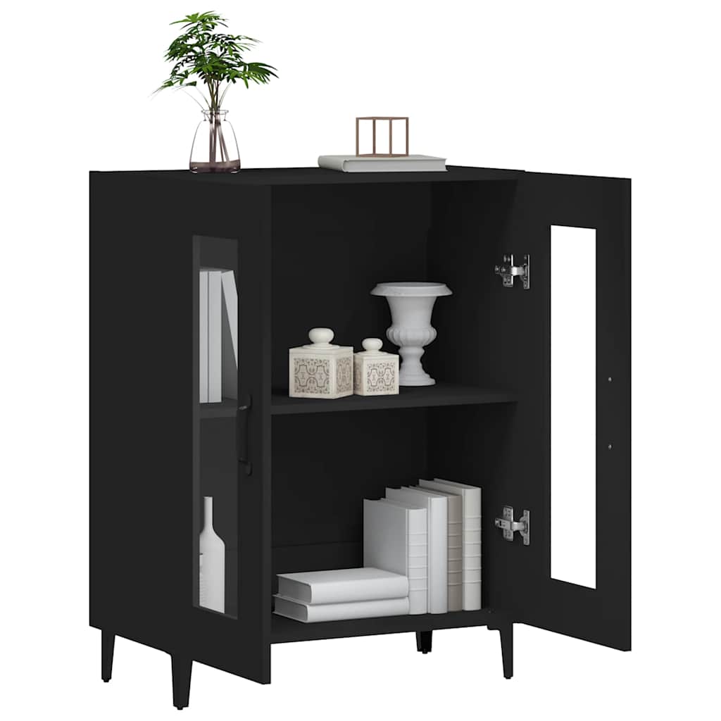 Komoda crna 69,5 x 34 x 90 cm od konstruiranog drva