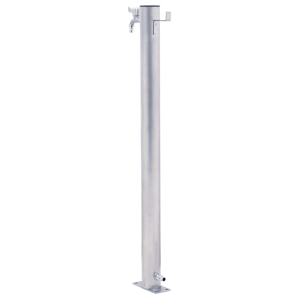 Vrtni stup za vodu 40 cm od nehrđajućeg čelika okrugli