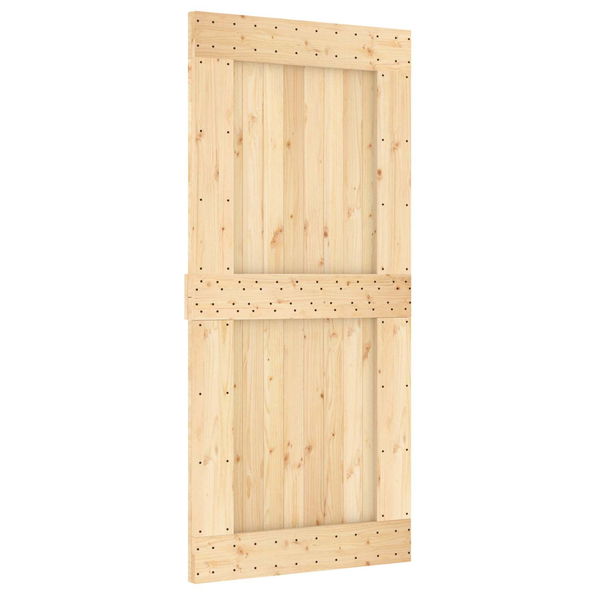 Vrata NARVIK 95 x 210 cm Čvrsta borovina (neobrađena) Prirodna