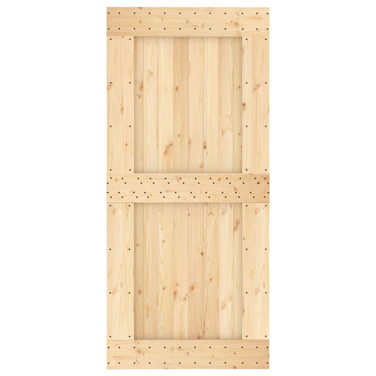 Vrata NARVIK 95 x 210 cm Čvrsta borovina (neobrađena) Prirodna