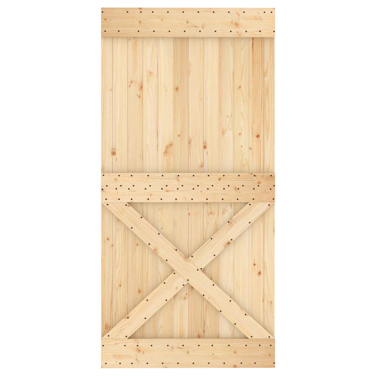 Vrata NARVIK Prirodna 100 x 210 cm Čvrsta borovina