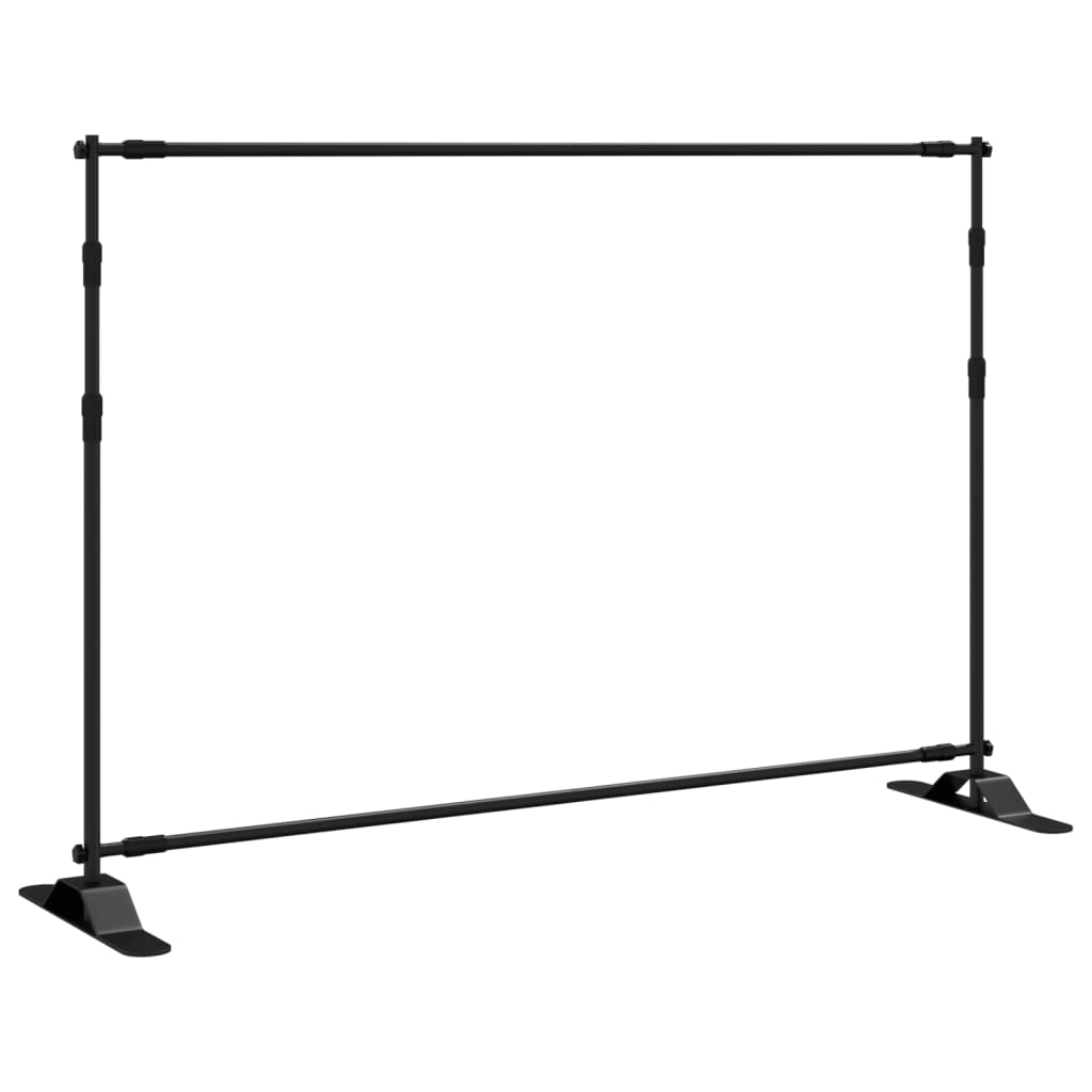 Stalci za pozadinu 2 kom crni 305 x 243 cm čelični