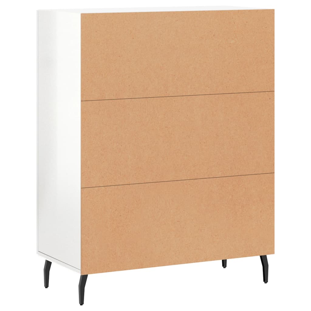 Komoda sjajna bijela 69,5x34x90 cm od konstruiranog drva