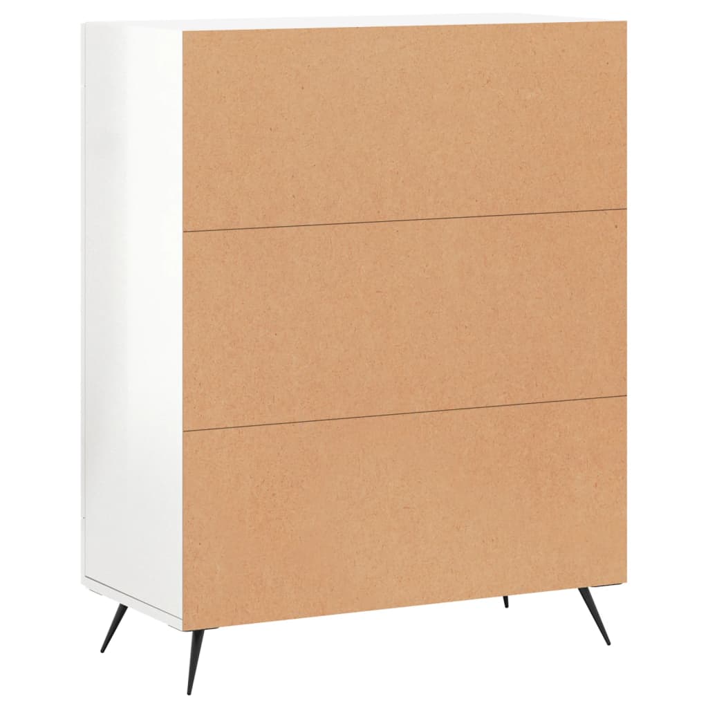 Komoda sjajna bijela 69,5x34x90 cm od konstruiranog drva