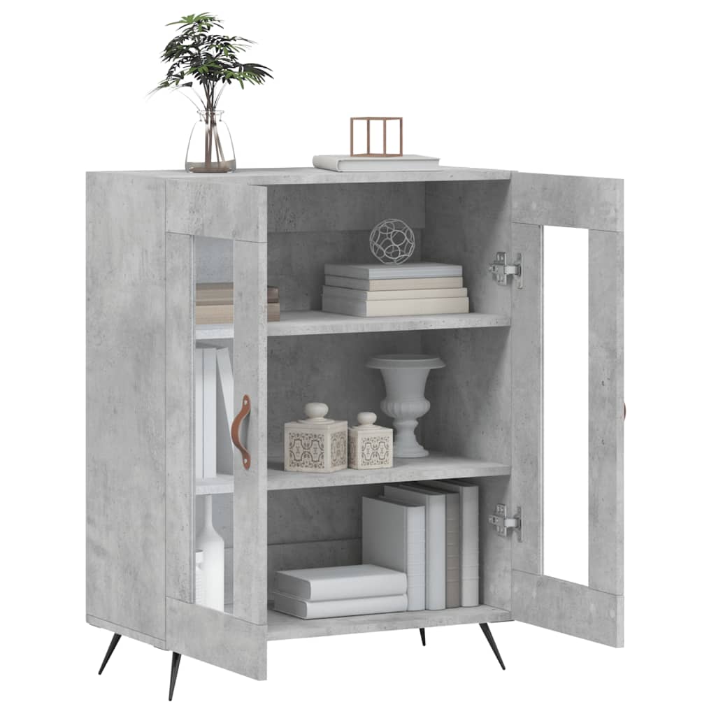 Komoda siva boja betona 69,5x34x90 cm od konstruiranog drva