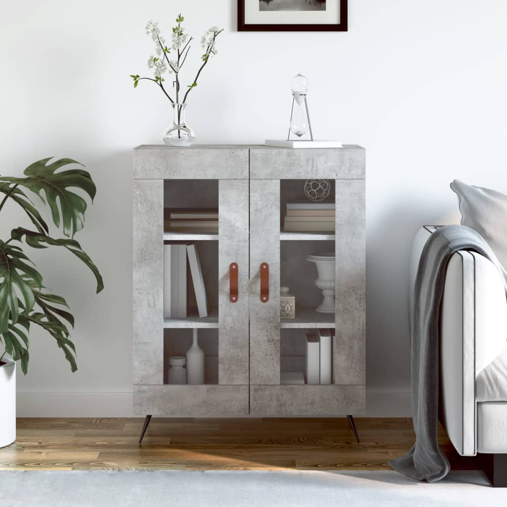 Komoda siva boja betona 69,5x34x90 cm od konstruiranog drva