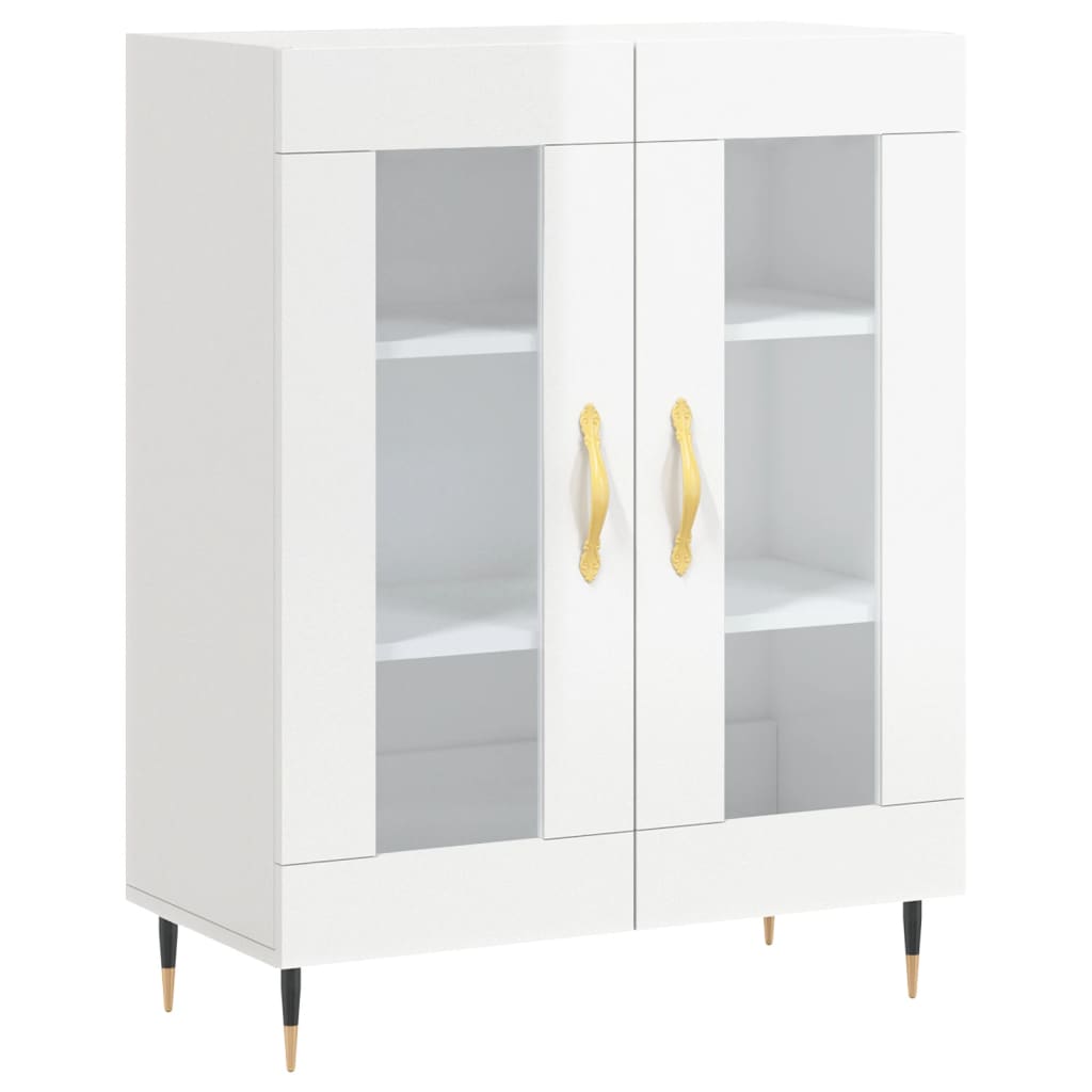 Komoda sjajna bijela 69,5x34x90 cm od konstruiranog drva