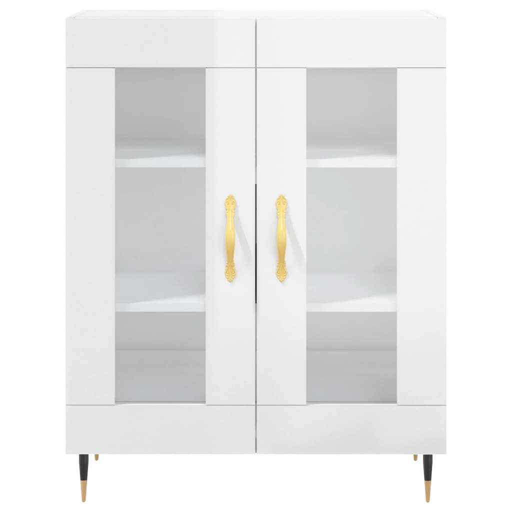 Komoda sjajna bijela 69,5x34x90 cm od konstruiranog drva