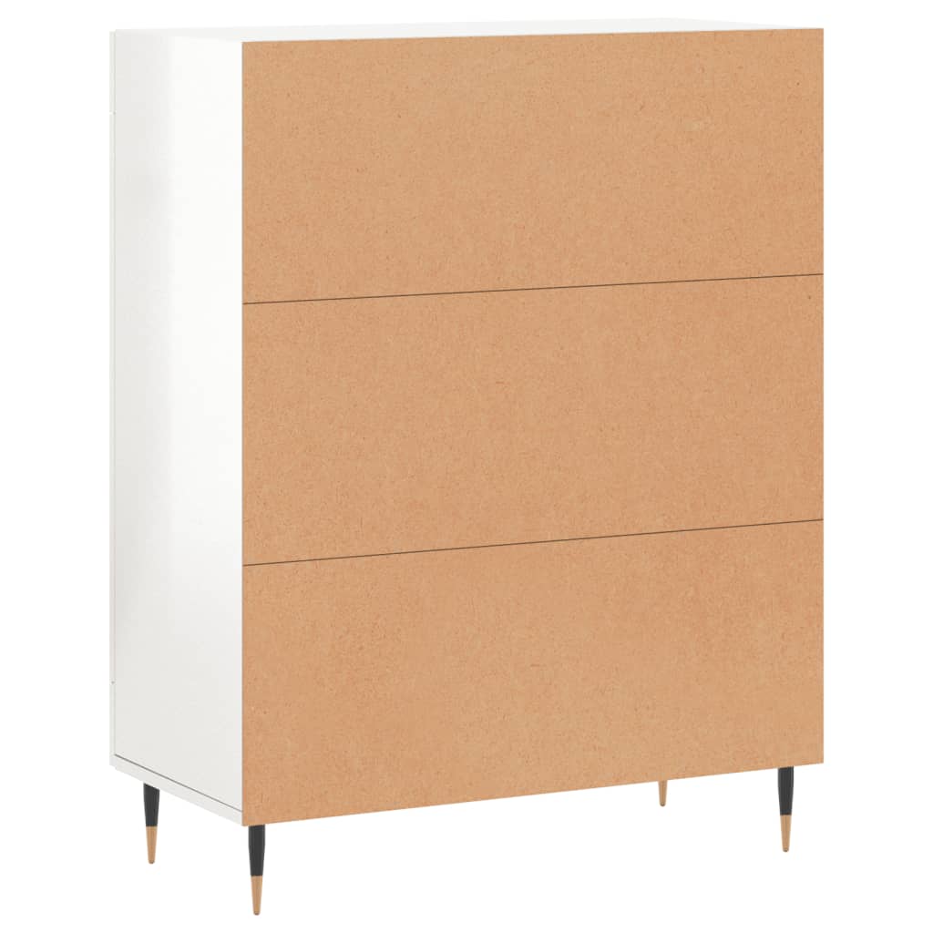 Komoda sjajna bijela 69,5x34x90 cm od konstruiranog drva