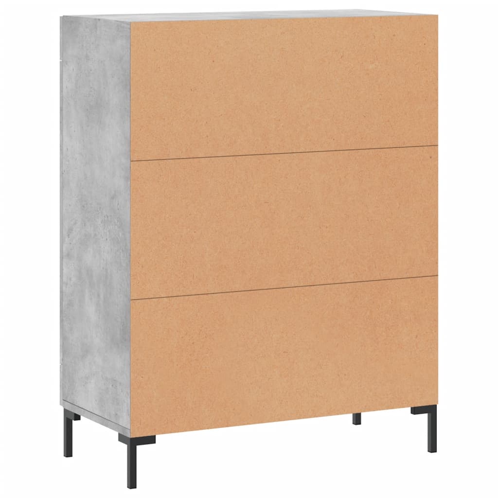 Komoda siva boja betona 69,5x34x90 cm od konstruiranog drva