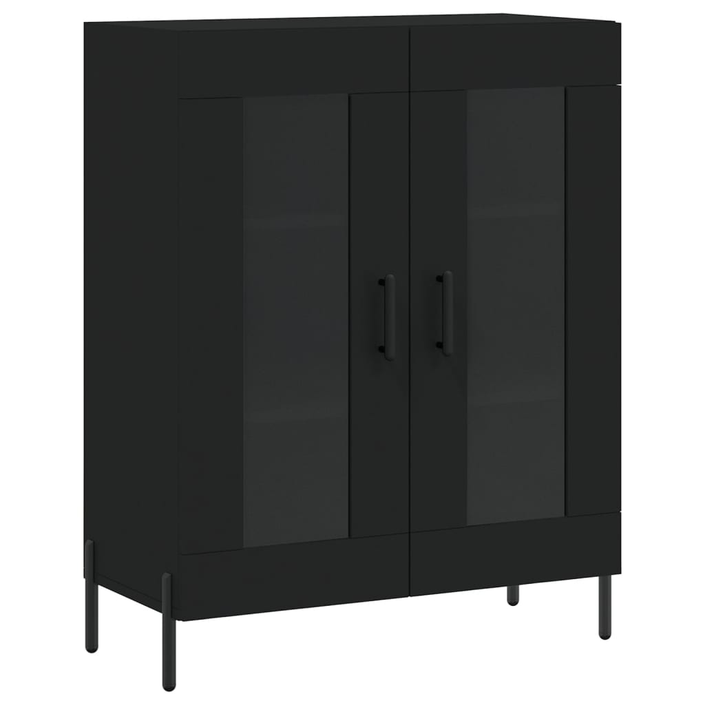 Komoda crna 69,5 x 34 x 90 cm od konstruiranog drva